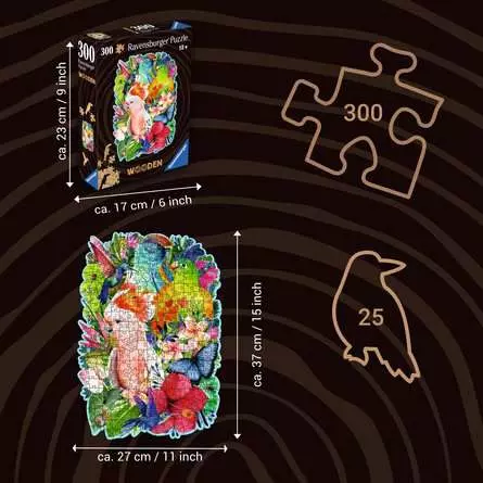 Puzzle 300 Teile - Exotische Vögel