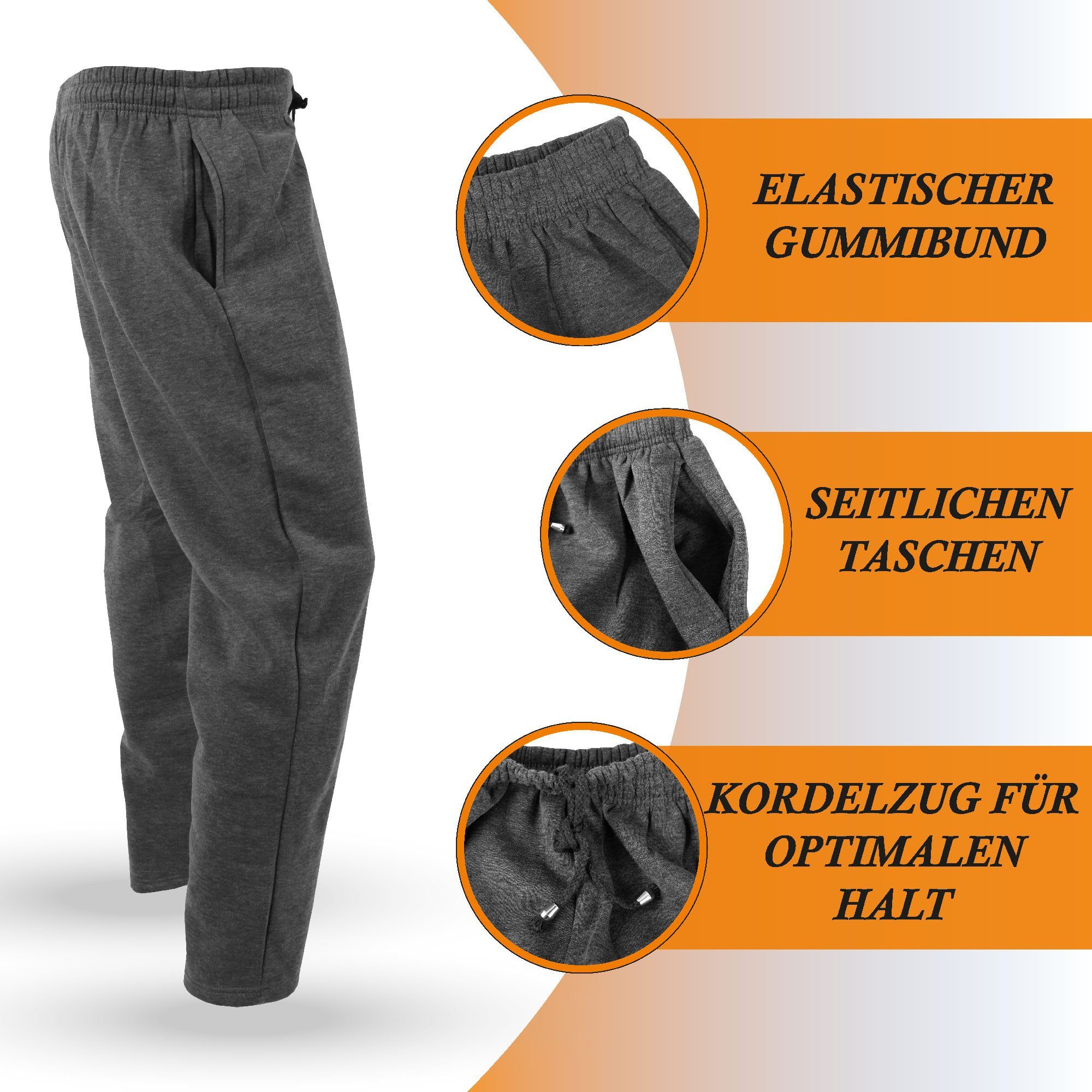 hemmy Fashion Jogginghose Hombre Sweatpants Sweathose Jogger - Lange Sport Hose Trainingshose Freizeithose