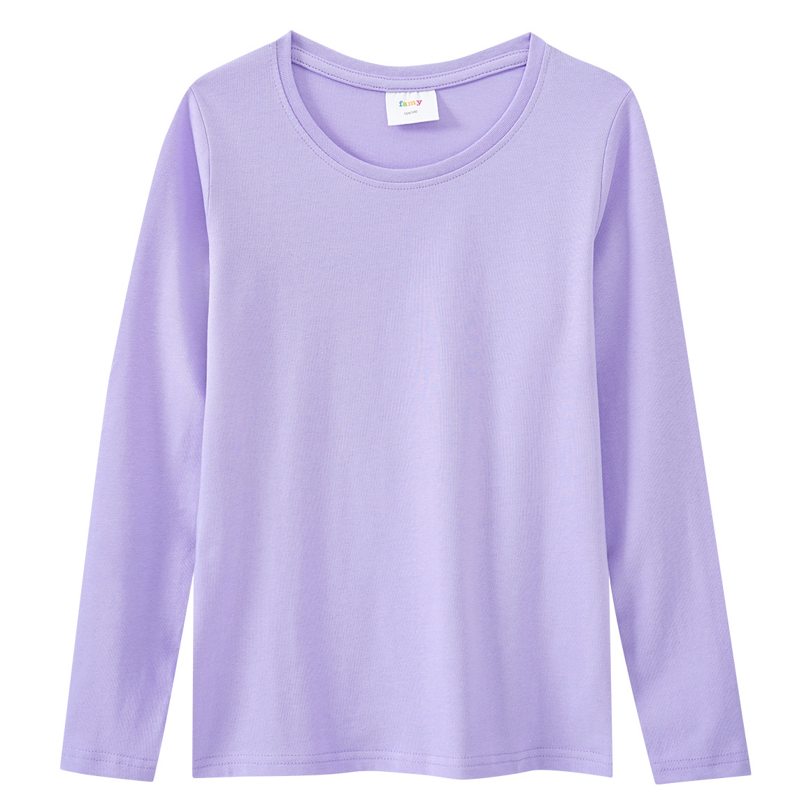 2 Mädchen Langarmshirts im Basic-Style