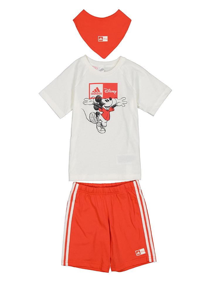 adidas 3tlg. Outfit in Rot/ Weiß günstig kaufen