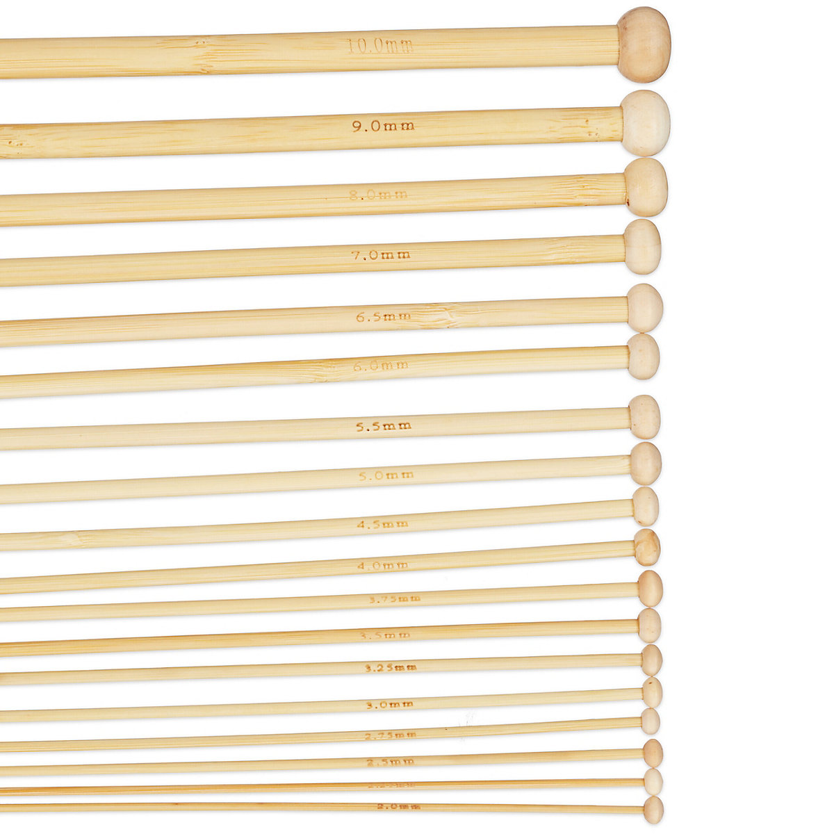 36-tlg. Bambus Stricknadelset mit Tasche