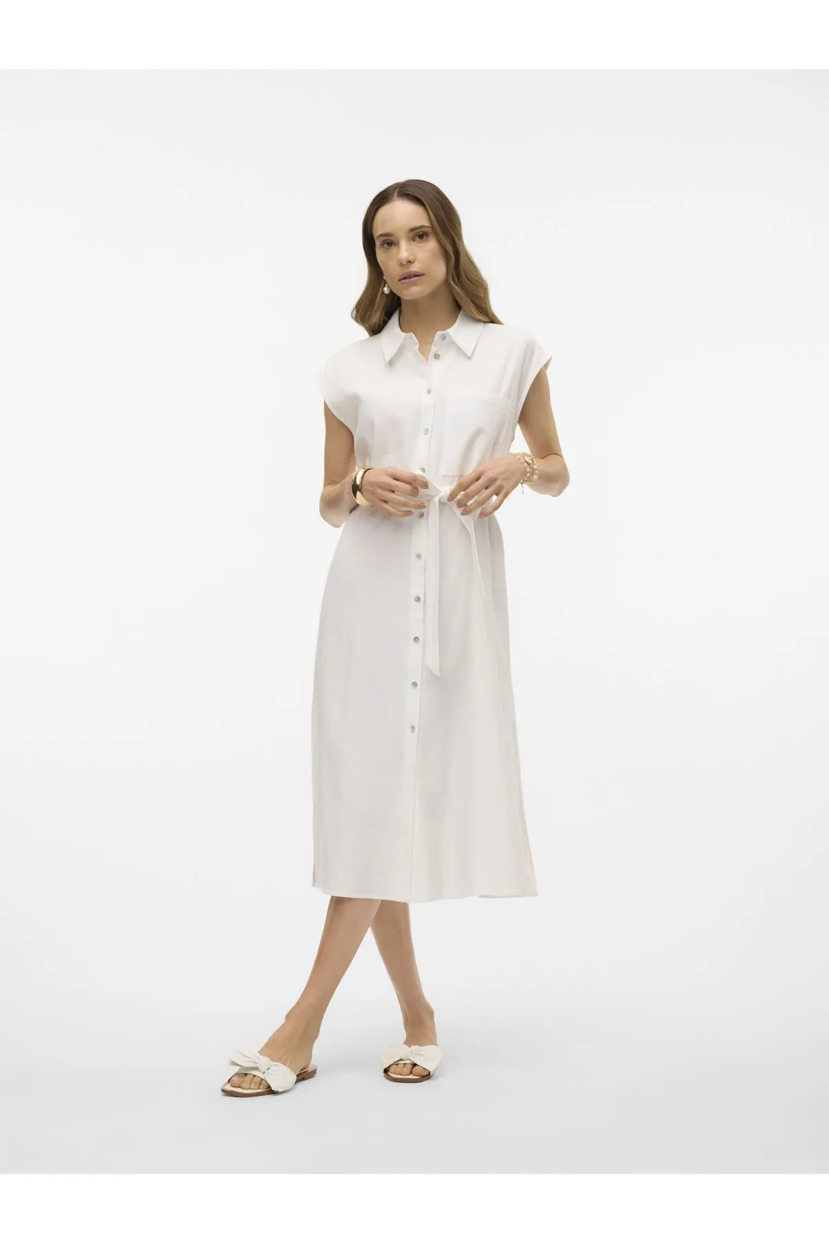 Vero Moda  Hemdblusenkleid VMMYMILO Langes Kleid
