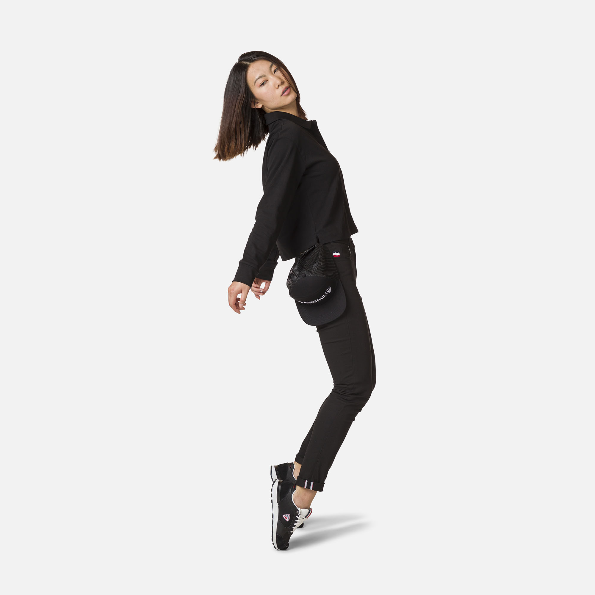 Pantalon slim en coton bio femme