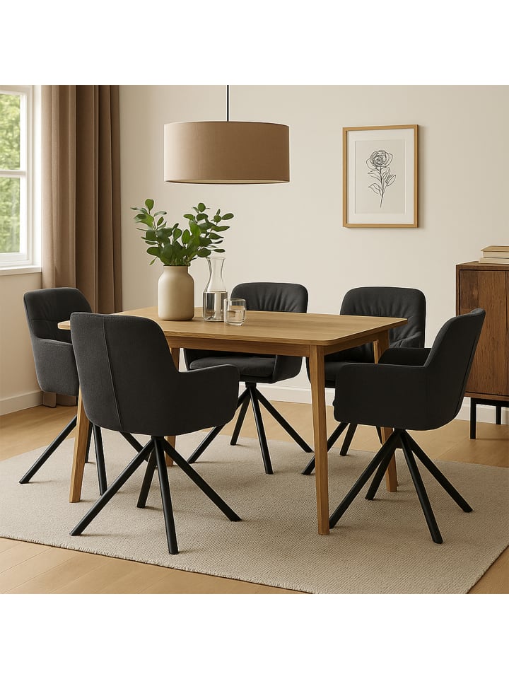 B&D Home Drehstuhl CAZAR in Anthrazit - (B)57,5 x (H)90 x (T)65,5 cm günstig kaufen onesize