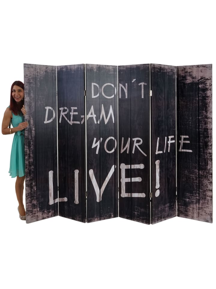 MCW Foto-Paravent im Shabby-Look, 180x240cm, Spruch günstig kaufen onesize