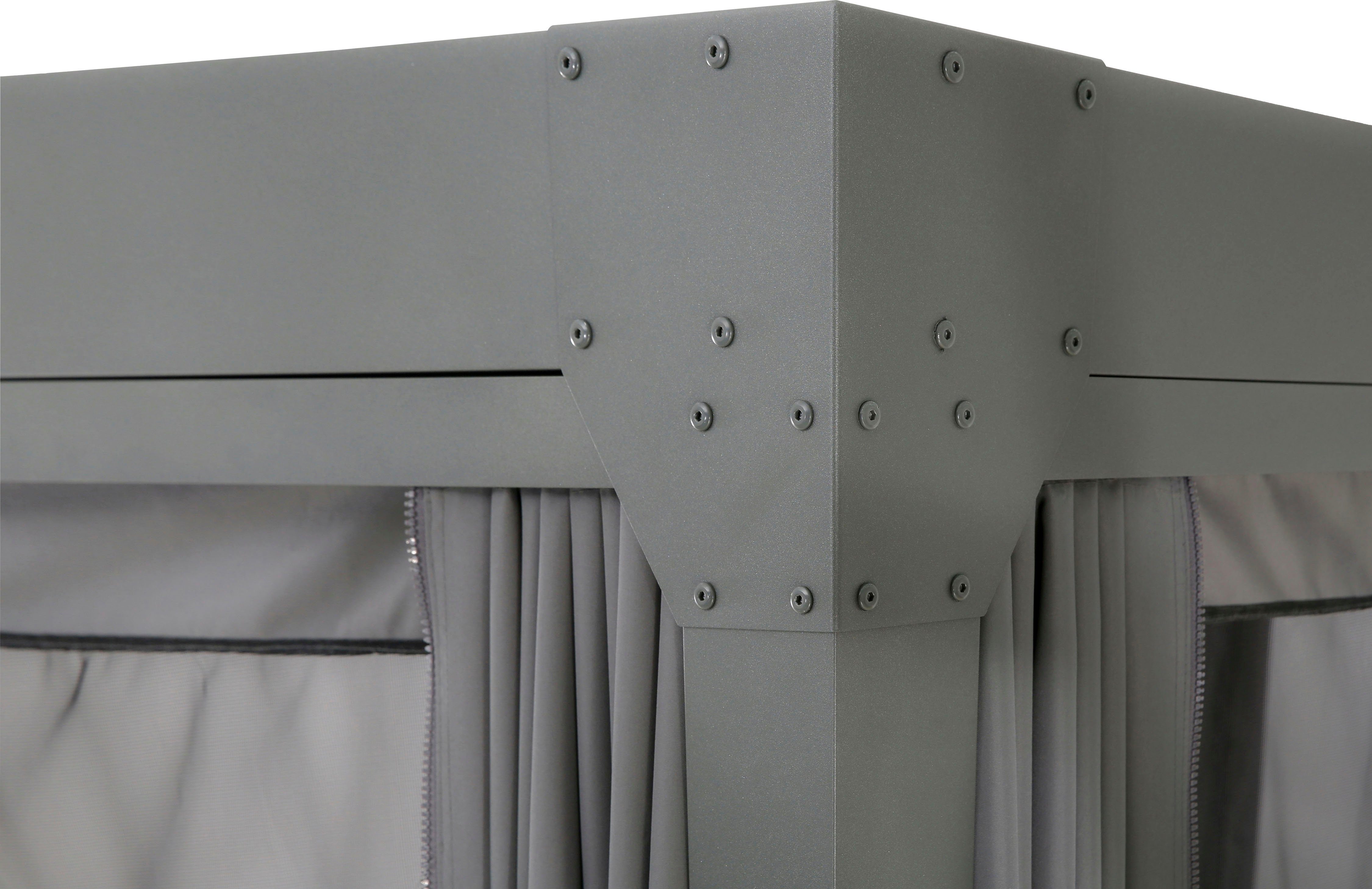 KONIFERA Pavillon Palma, mit 8 Seitenteilen, (Set), Pergola, mit Lamellendach, BxT: 300x300 cm oder 400x300 cm