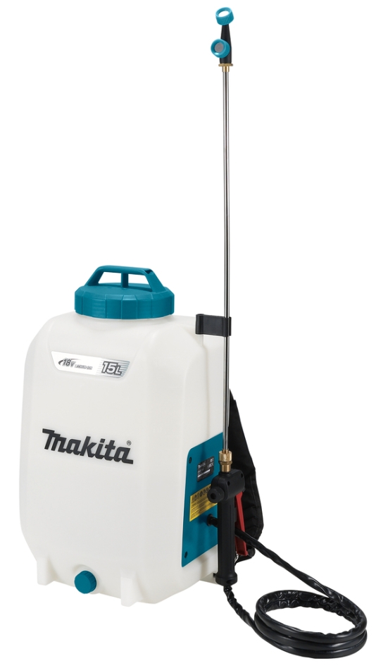 Pulverizator cu presiune fără fir Makita DUS158Z, tip rucsac, 15 litri, 18 volți, fără baterii și încărcător