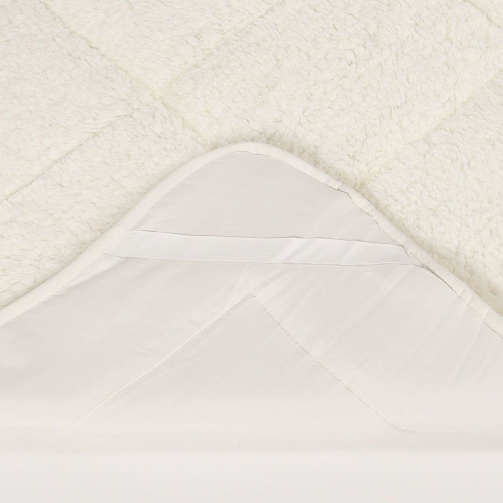 Topper Lammfelloptik Matratzenauflage, RIBECO, 3 cm hoch, Polyester, (3 cm hoch), Topper, Matratzenauflage, Matratzenschutz, Matratze, Lammfloor-Optik