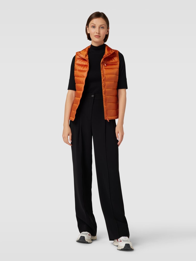Steppweste mit Brusttasche in orange