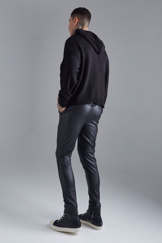 Beschichtete Skinny Twill-Hose