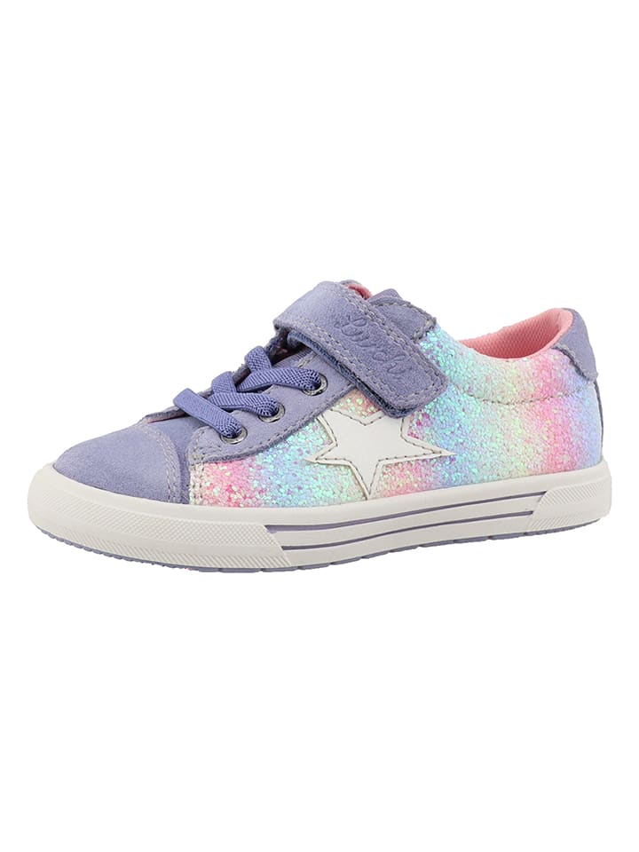 Lurchi Leder-Sneakers in Lila/ Bunt günstig kaufen