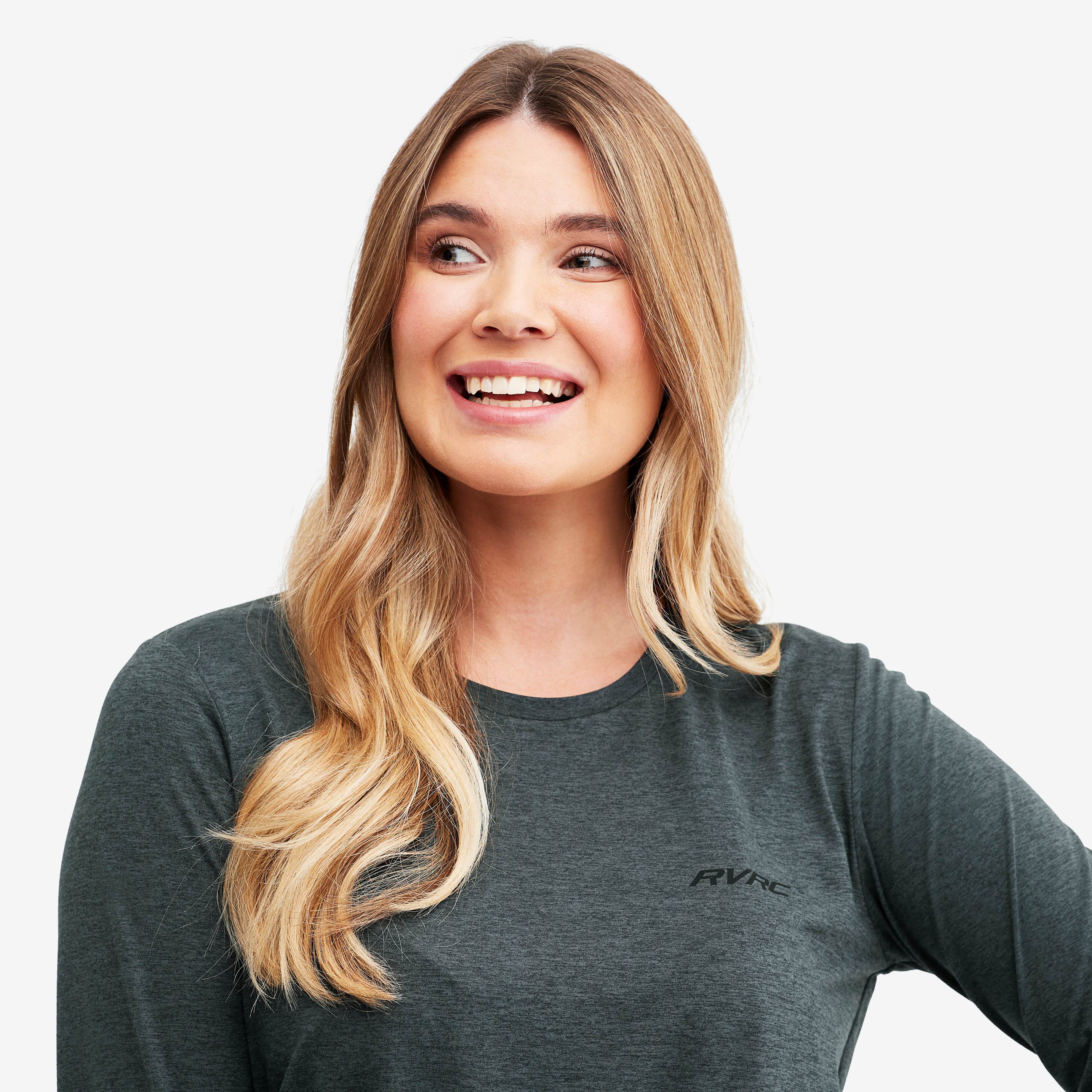 Vagabond Long Sleeve Tee Femme Anthracite Melange
