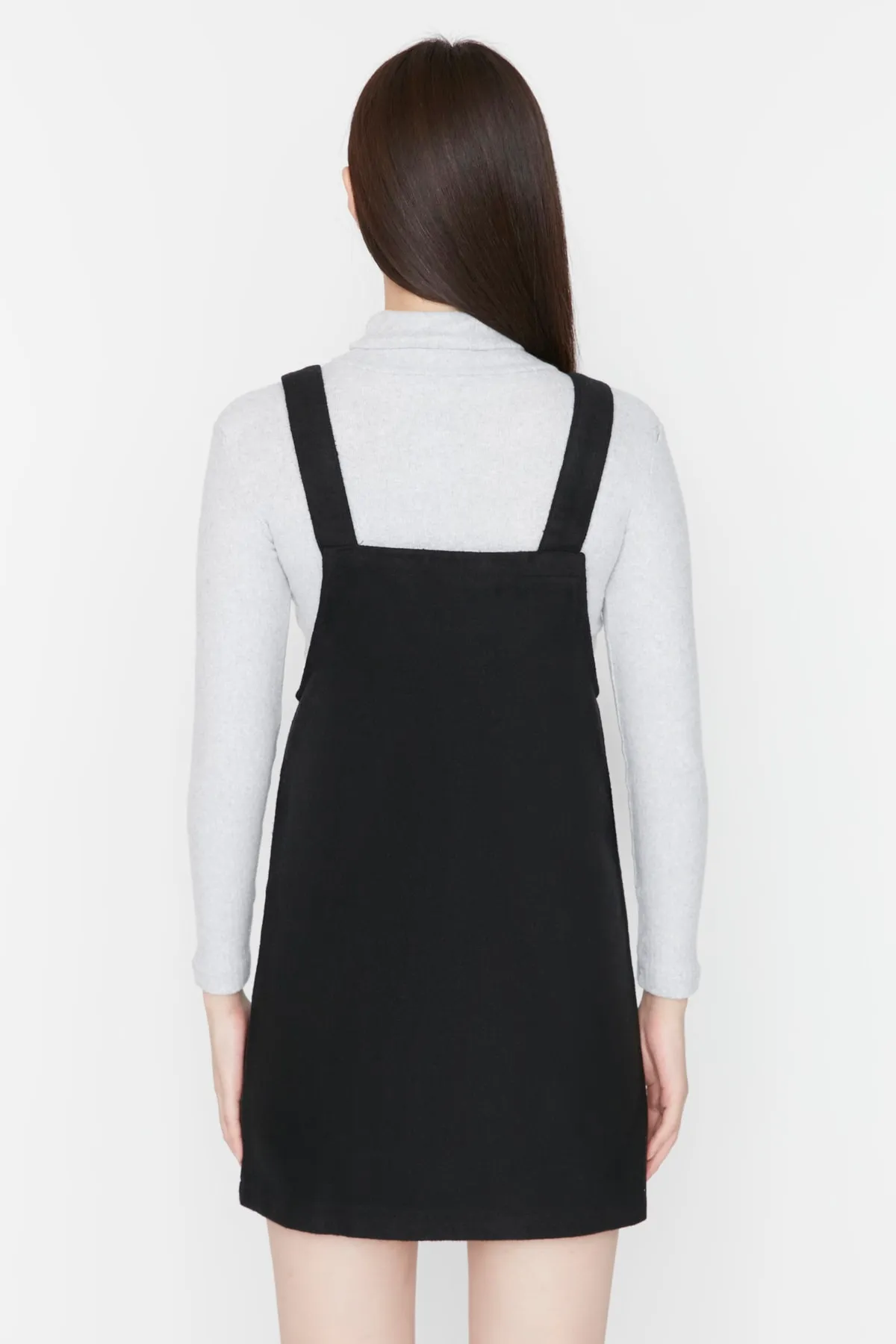 Trendyol Collection  Schwarzes Mini-Gilet-Webkleid TWOAW20EL2134