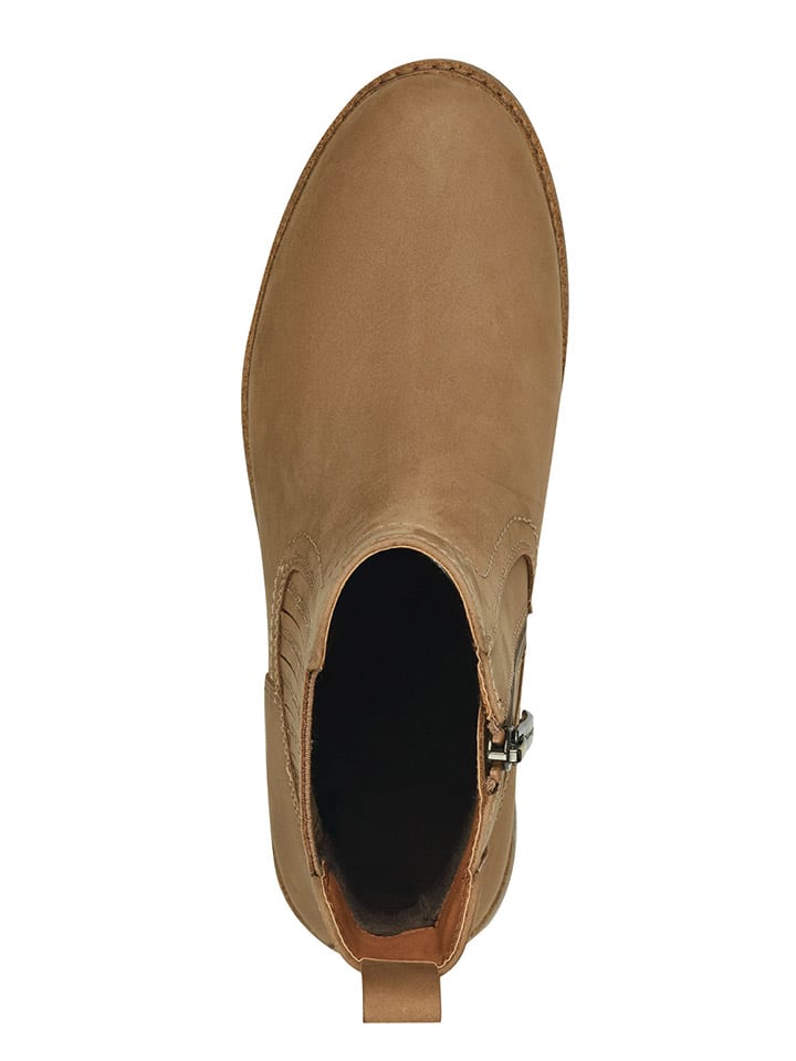 Tamaris Leder-Boots in Beige günstig kaufen