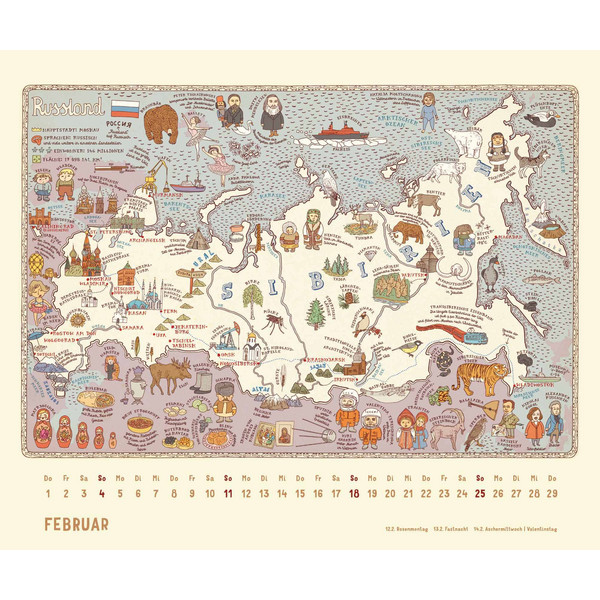 ALLE WELT 2024 - LANDKARTEN-KALENDER VON DUMONT - Kalender