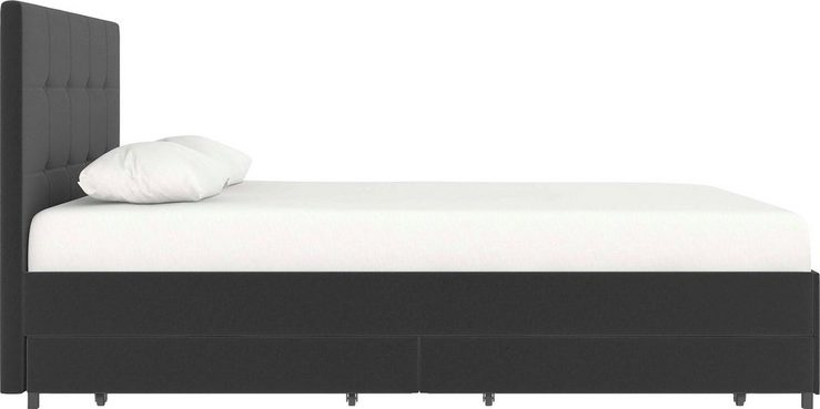 Timbers Stauraumbett Hardwick (1-tlg), mit Knopfheftung, 4 Schubkästen, Liegefläche 140x200 oder 180x200 cm