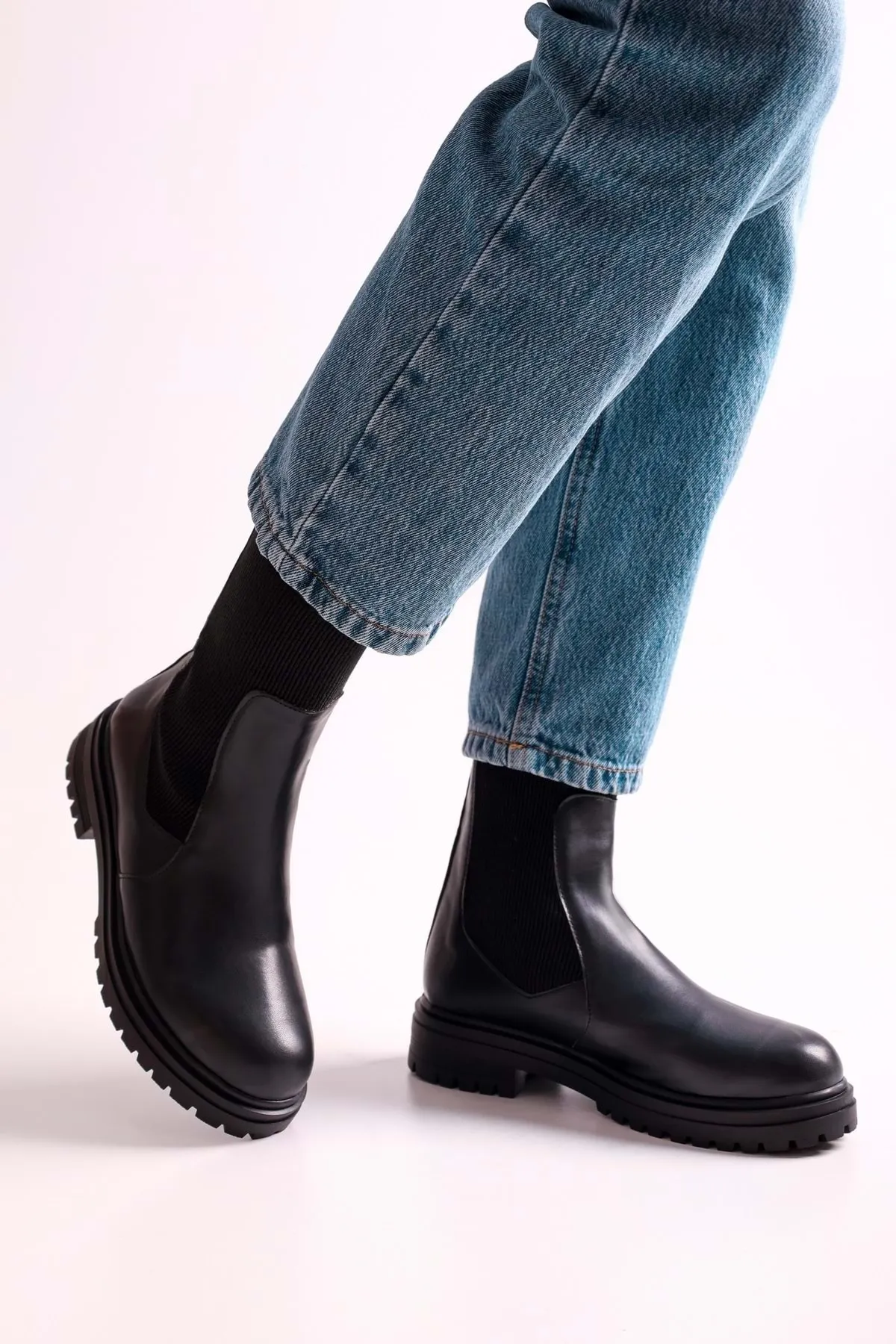 Shoeberry  Damen Neira Black Skin Stiefel Black Skin