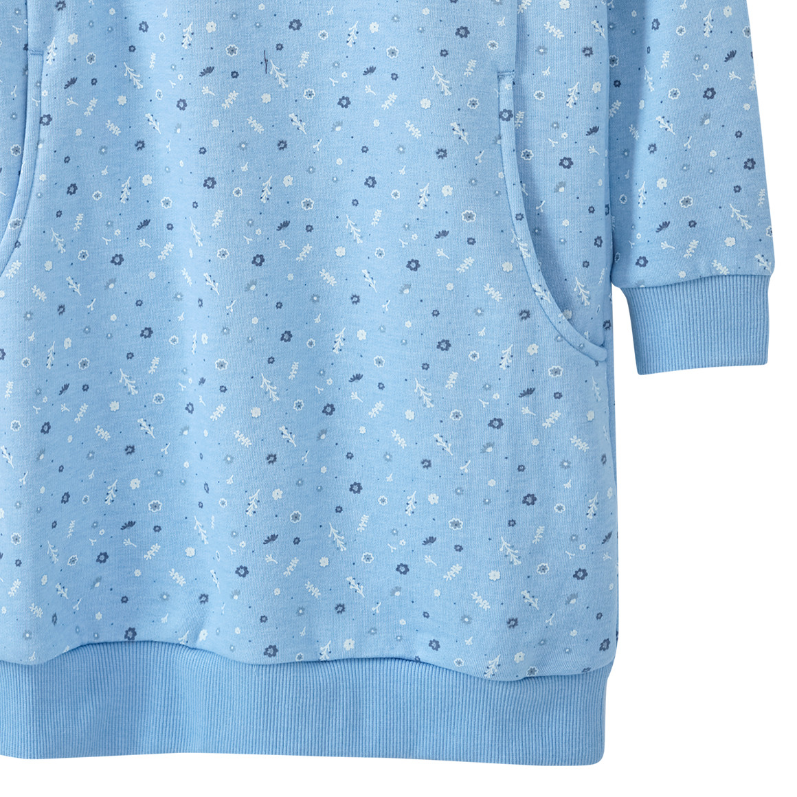 Mädchen Sweatkleid mit Blümchen allover