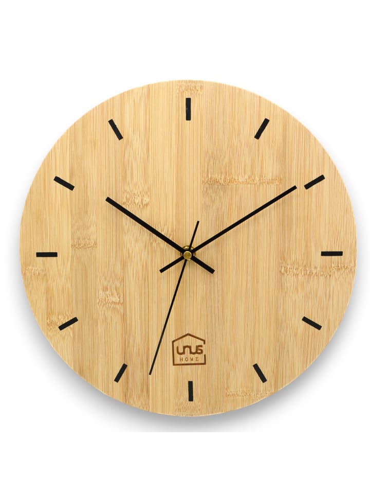 UNUS Wanduhr Wand-Uhr in Natur günstig kaufen 30 cm