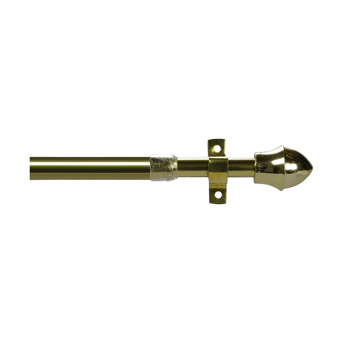 Bella Casa Cafehausstange, Gardinenstange, Scheibenstange Klassik ø 12 mm, 135 cm bis 225 cm ausziehbar, vermessingt