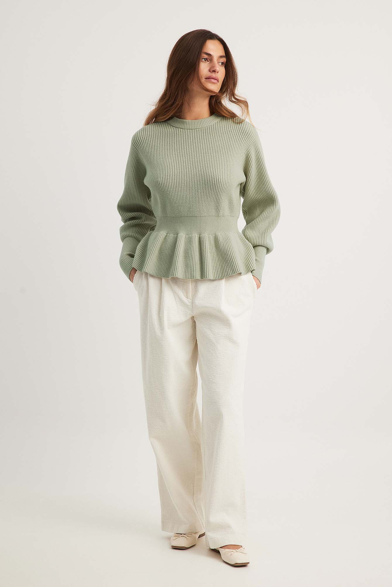 Strickpullover mit Schößchen
