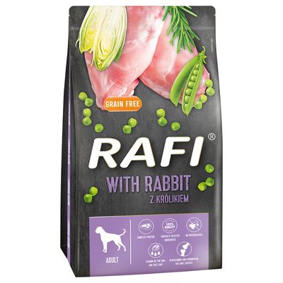 Rafi Adult mit Kaninchen