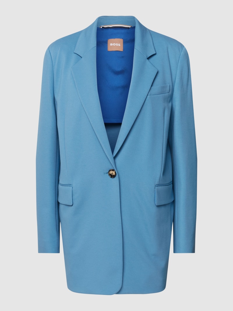 Blazer mit Label-Applikation Modell 'Jewetta' in bleu