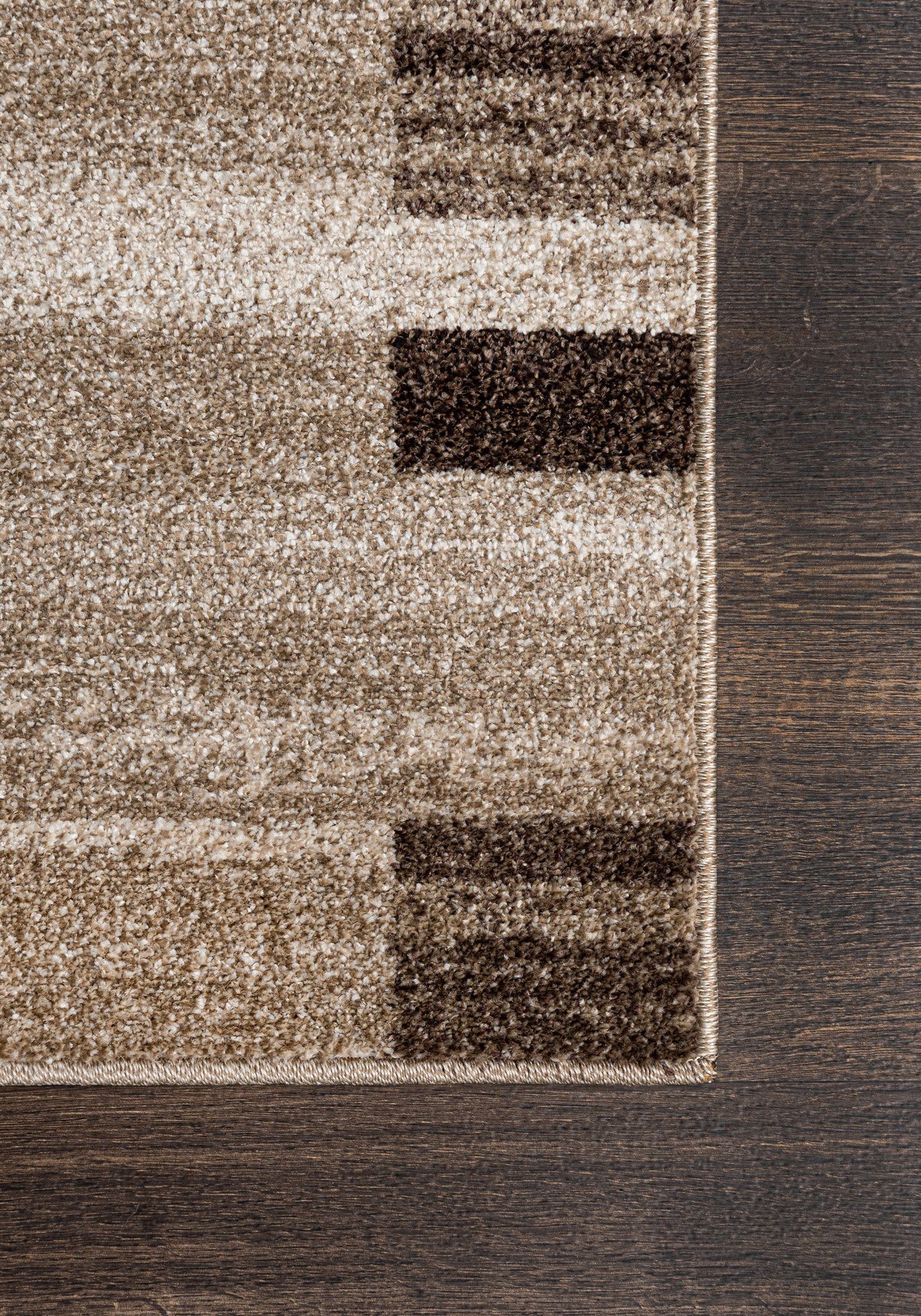 Läufer Läufer Flurläufer Modern für Vorzimmer, Küche - Beige, Mazovia, 90 x 100 cm, Kurzflor, Meterware, Höhe 10 mm, Kurzflor - niedrige Florhöhe