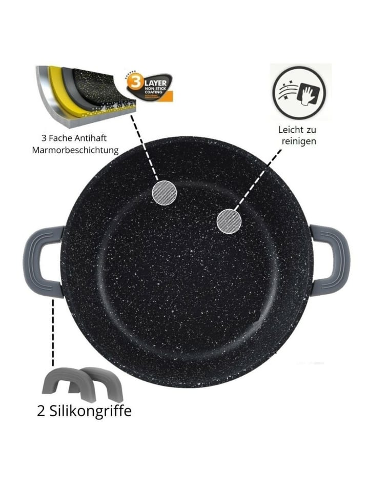 Cheffinger Aluguss Tajine Tagine Ø32cm Induktion Silikongriffe Gartopf in Burgundy günstig kaufen onesize