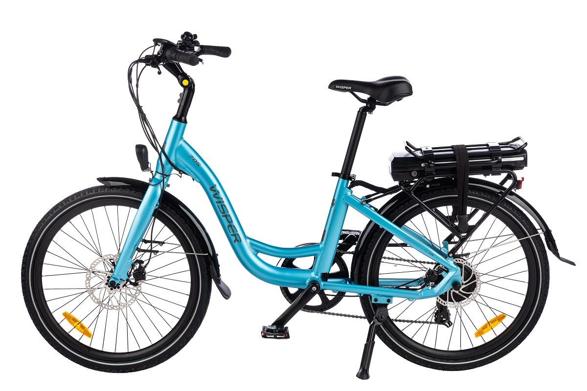Wisper XL 705 Mattblau elektrisches Fahrrad