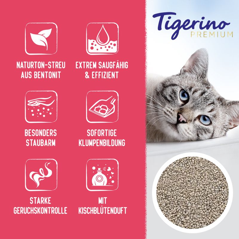 Tigerino Premium Katzenstreu – Kirschblütenduft