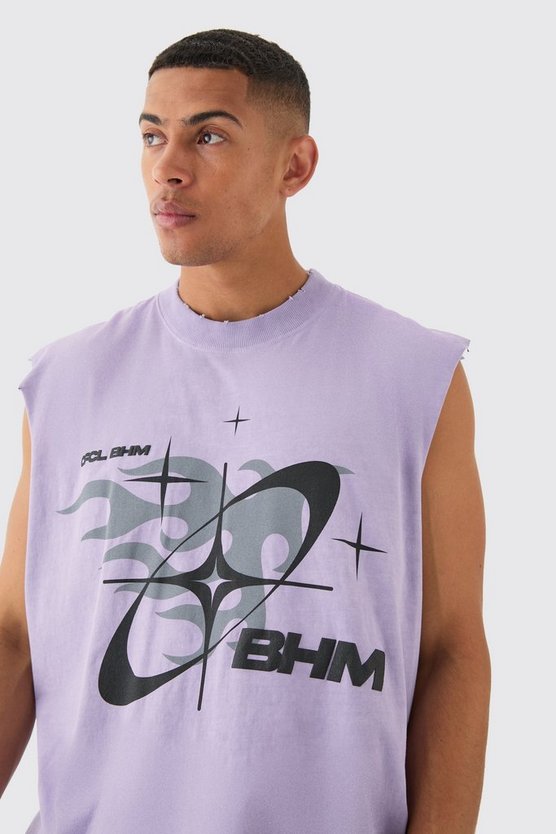 Oversize Tanktop mit Bhm Print