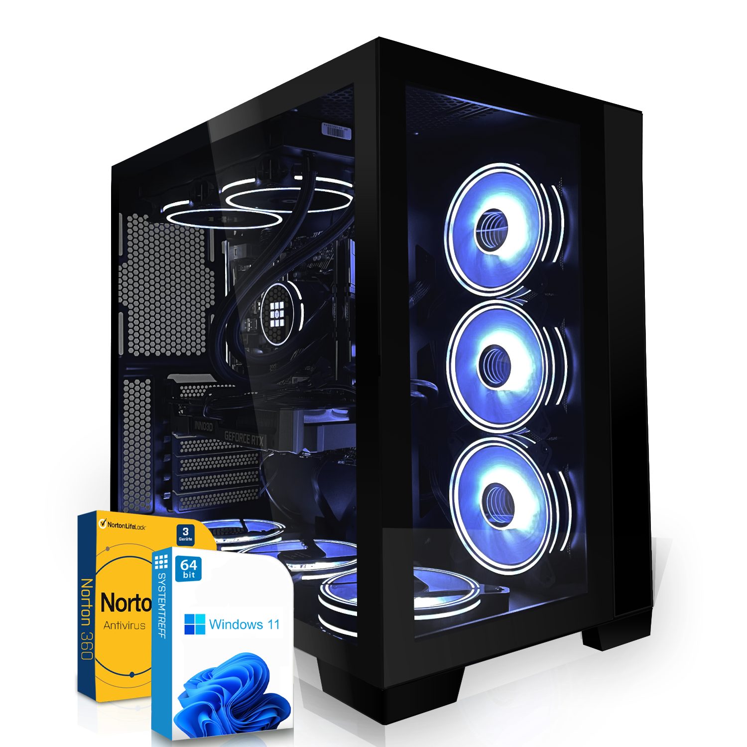 SYSTEMTREFF Gaming-PC (Intel Core i9 13900K, GeForce RTX 4090, 32 GB RAM, 2000, 2000 GB SSD, Wasserkühlung, Windows 11, WLAN)