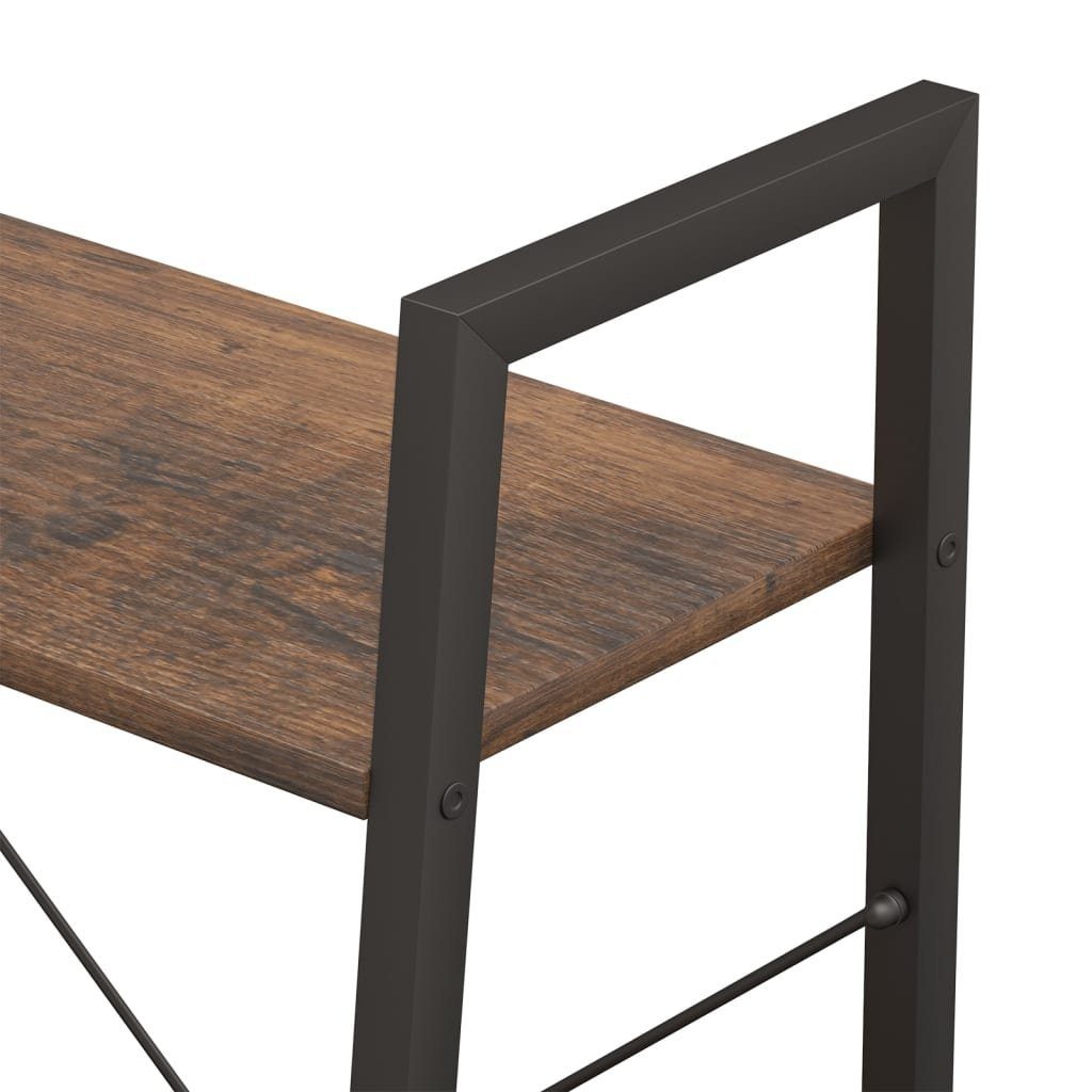 vidaXL Bücherregal Standregal mit 3 Böden Dunkelbraun und Schwarz 56x35x108 cm, 1-tlg.