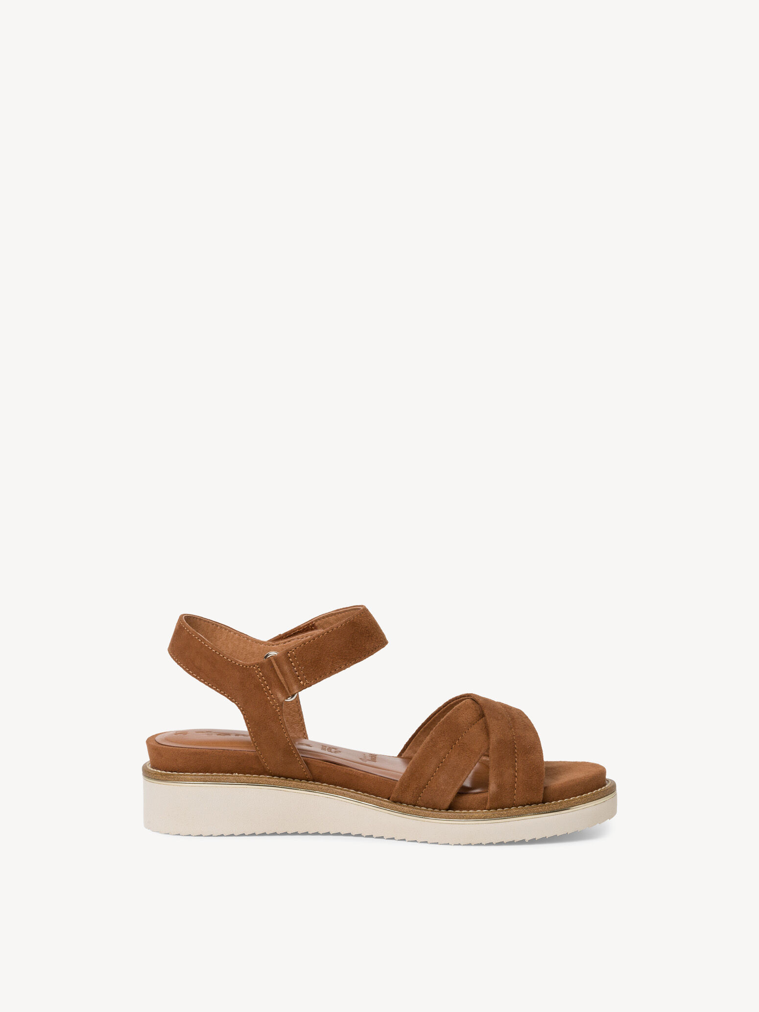 Sandale à talon en cuir - marron