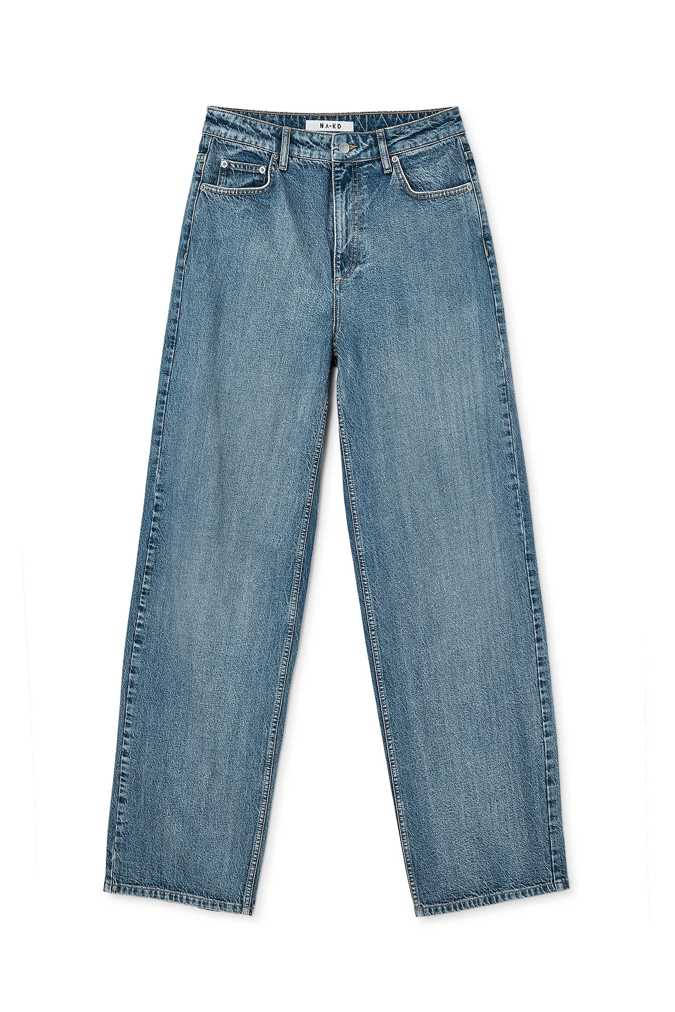 Weite Jeans mit tiefer Taille