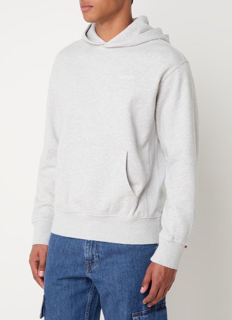 Felpa con cappuccio Levi's con logo ricamato e motivo mélange