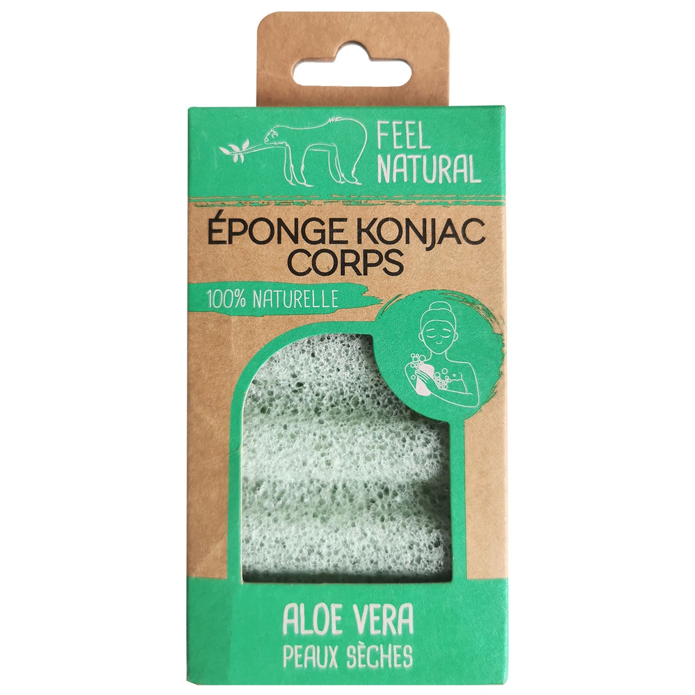 feel natural Eponge Konjac Corps Aloe Vera Eponge konjac corps