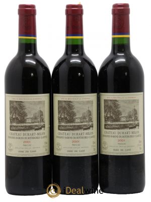 Château Duhart-Milon 4ème Grand Cru Classé  2001 - Lot de 3 Bouteilles