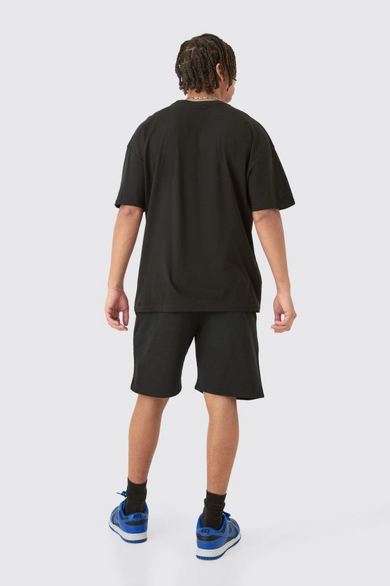 Oversize Shorts-Set mit Totenkopf-Print
