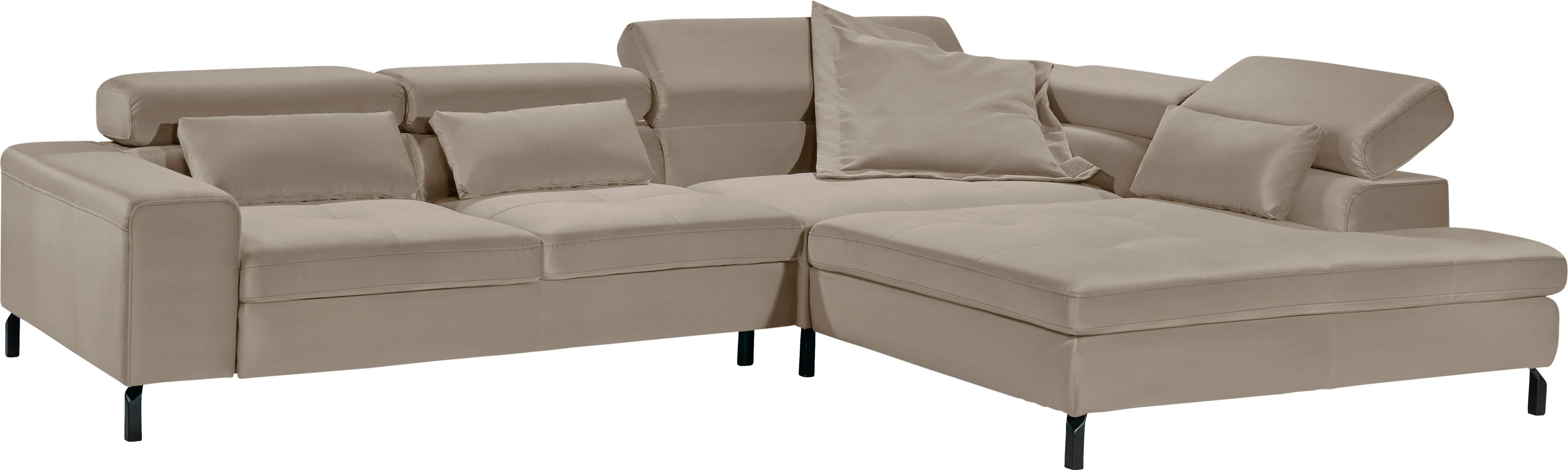GALLERY M branded by Musterring Ecksofa Felicia Due, Wahlweise mit Sitzvorzug, inkl. Kopfteilverstellung, Sitzhöhe 43 cm