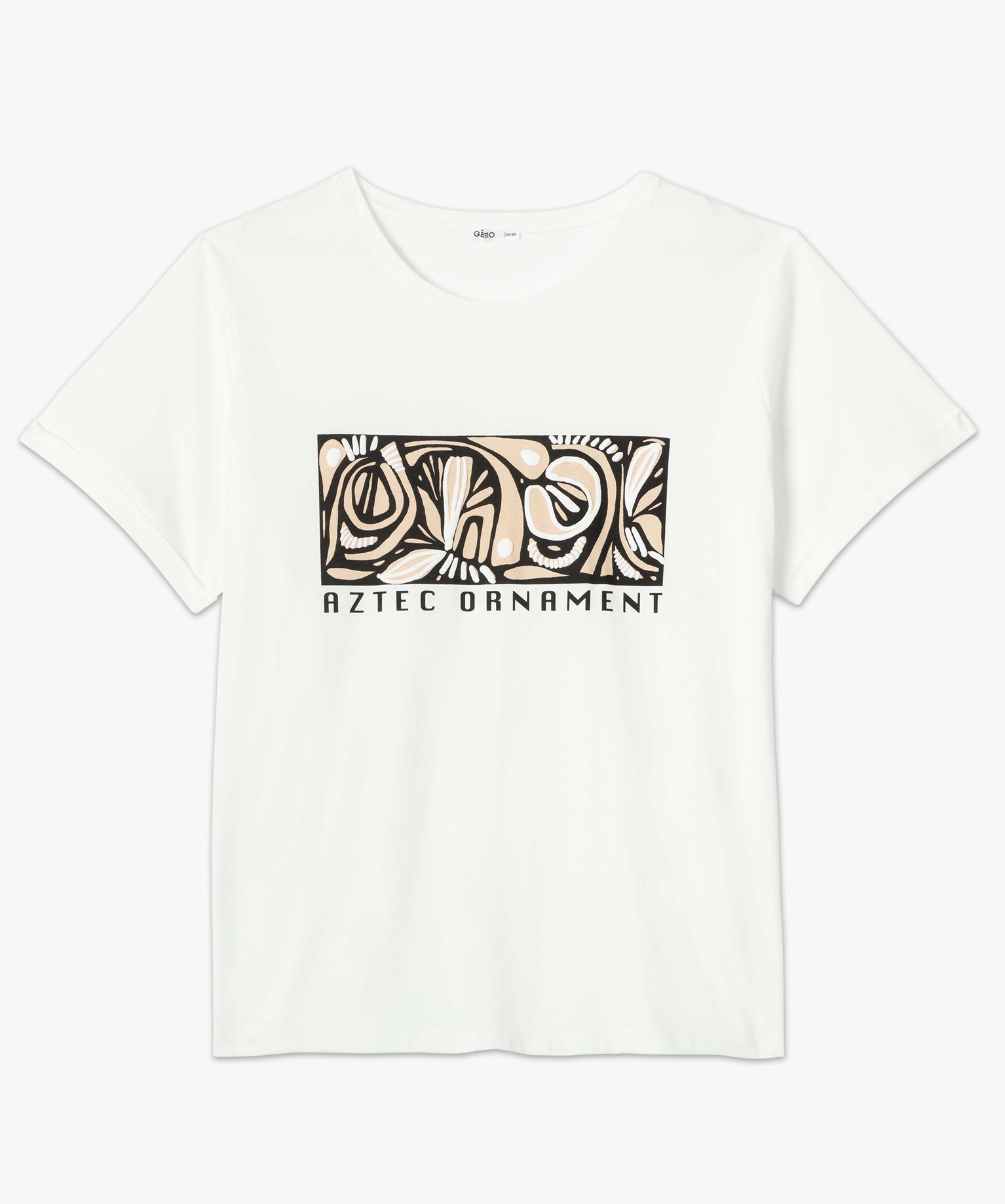 Tee-shirt femme grande taille à manches courtes avec motif ... divers | GEMO