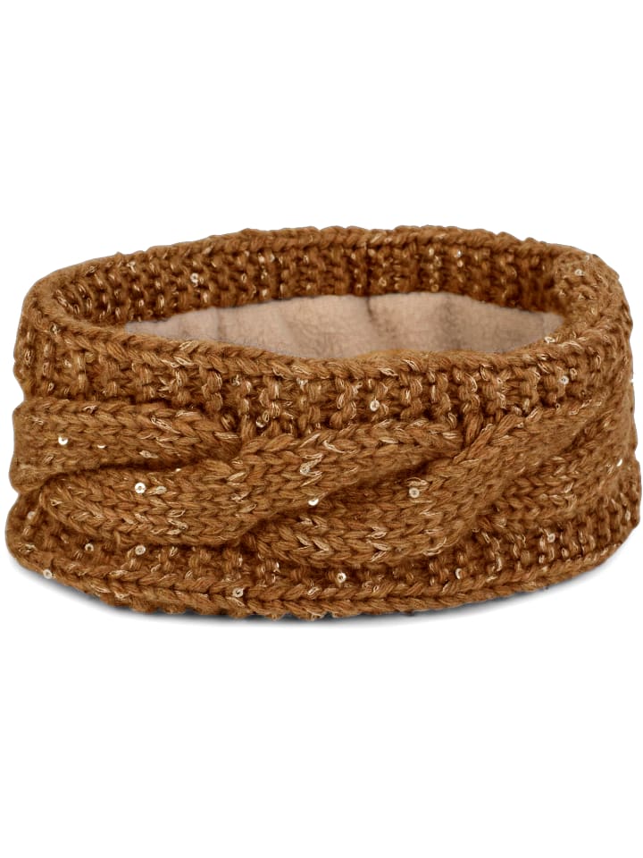 styleBREAKER Strick Stirnband in Braun günstig kaufen onesize