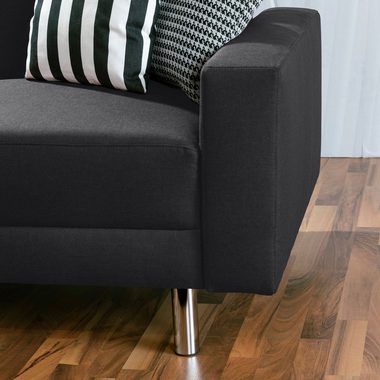 Max Winzer® Loungesofa Just Fashion Funktionssofa Flachgewebe graphit, 1 Stück, Made in Germany