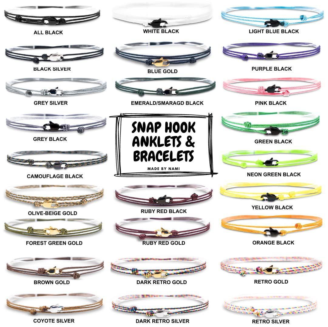 Made by Nami Wickelarmband Minimalistisches Armband mit Karabinerhaken Herren Armband Damen, Maritimes Armband Wasserfest & Verstellbar