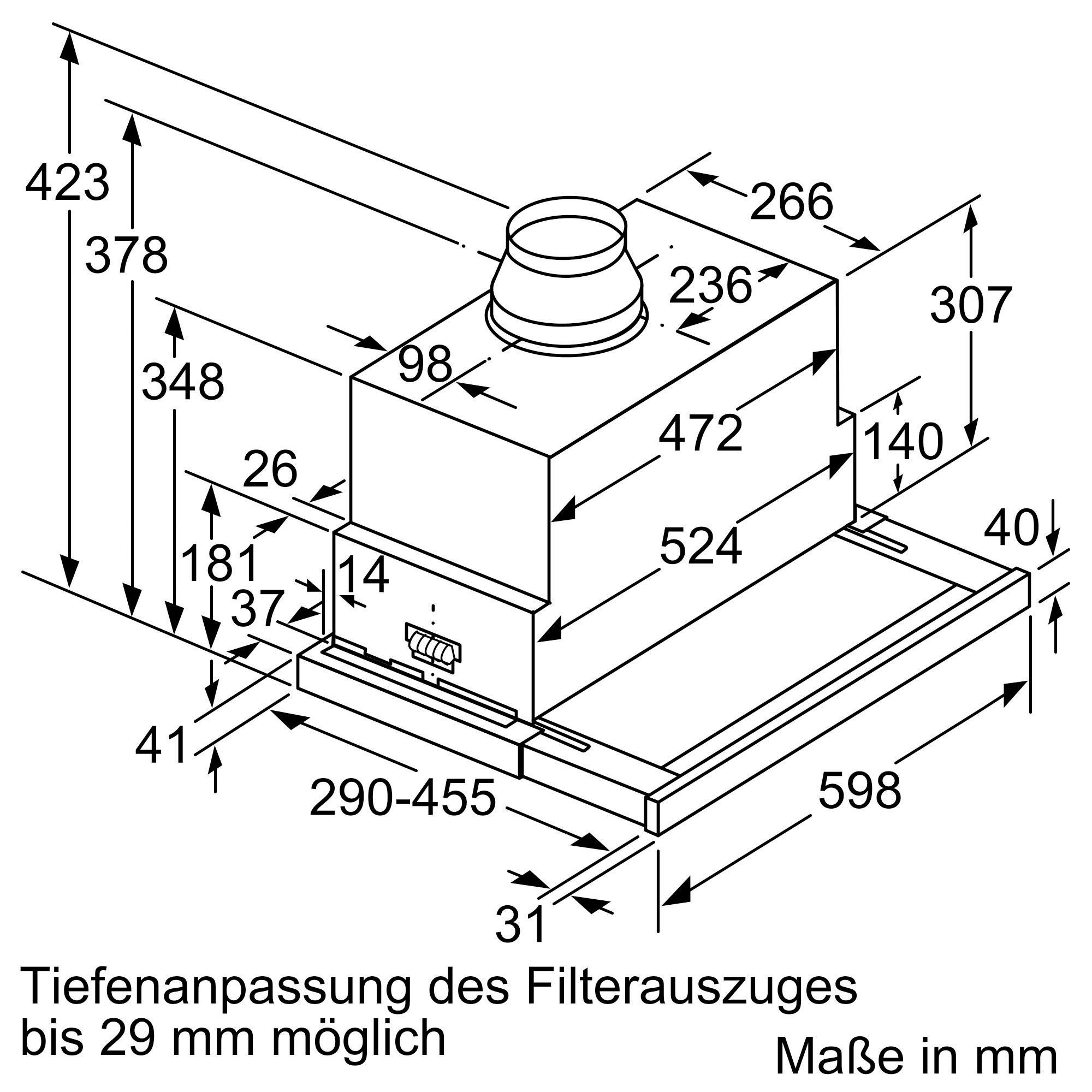 SIEMENS Flachschirmhaube LI69SA684