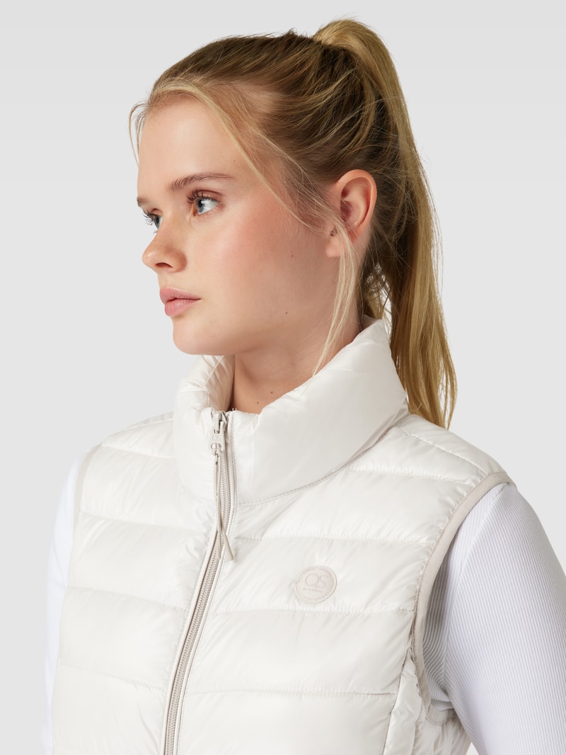 Steppweste mit Stehkragen in offwhite