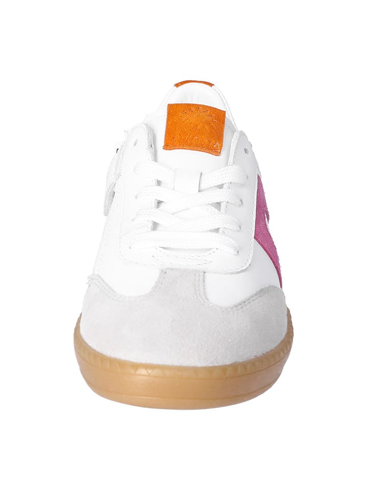 Ricosta Leder-Sneakers in Weiß/ Pink günstig kaufen
