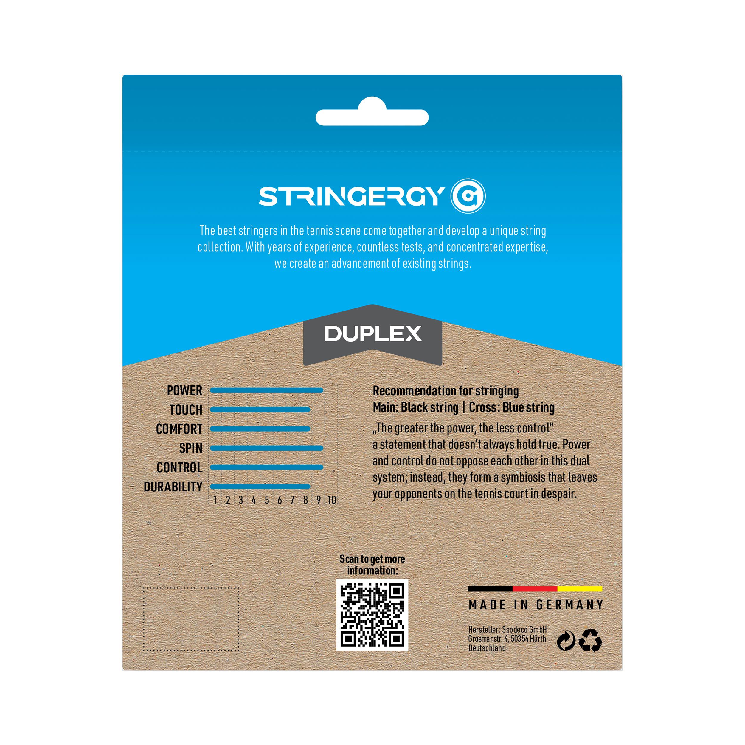 Duplex Saitenset 2x 6m - Schwarz, Blau