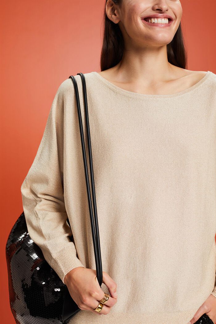 Pullover mit Fledermausärmeln und Glitzereffekt, LENZING™ ECOVERO™